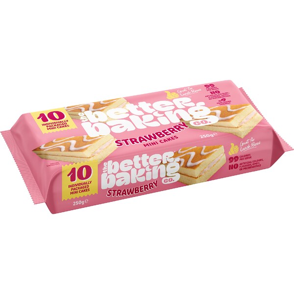 The Better Baking Co. Mini Cakes Strawberry 10 pack