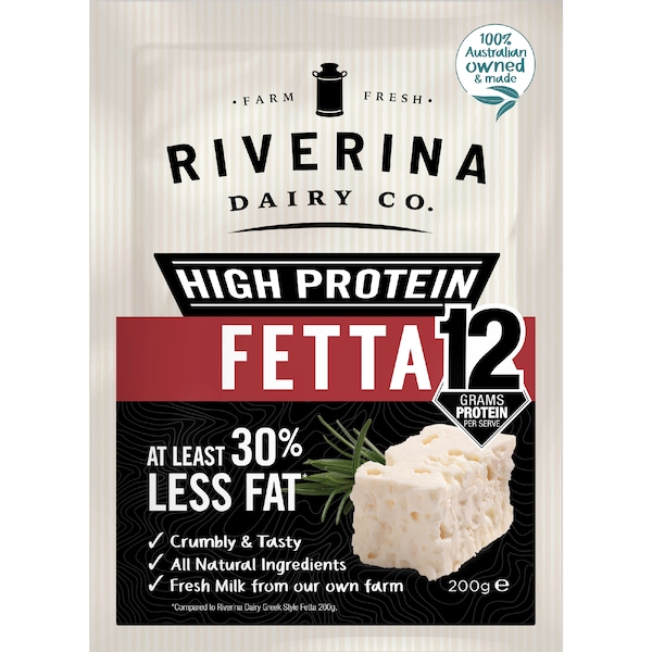 Riverina Dairy Co High Protein Fetta 200g