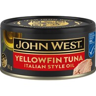 John West Yellowfin Tuna In Italian Style Oil