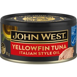 John West Yellowfin Tuna In Italian Style Oil 90g – Woolworths