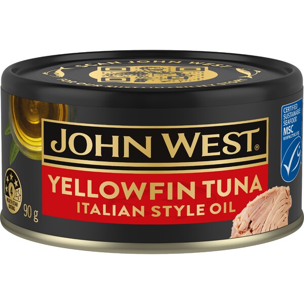 John West Yellowfin Tuna Can Italian Style Oil 90g
