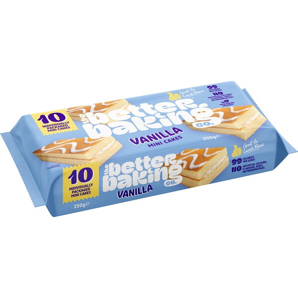 The Better Baking Co. Mini Cakes Vanilla 10 pack