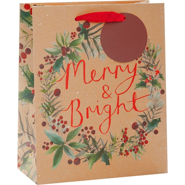 John Sands Christmas Gift Bag Wreath each