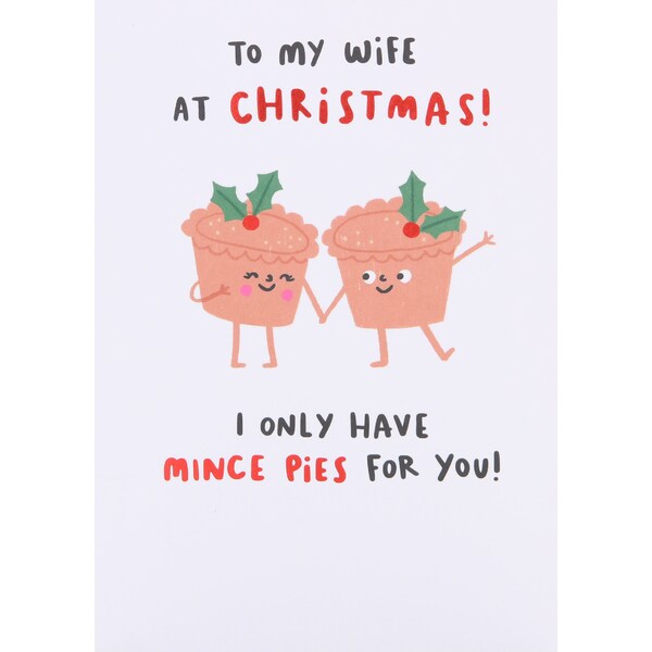 John Sands Christmas Greeting Card Mince Pie each