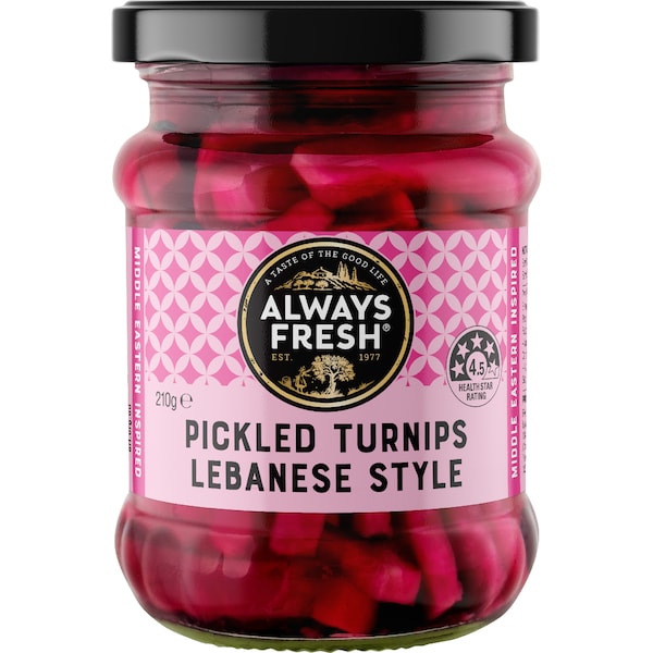 Always Fresh Pickled Turnips Lebanese Style 210g