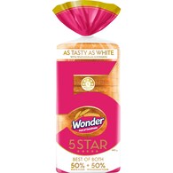 Wonder 5 Star Best Of Both White & Wholegrain Loaf