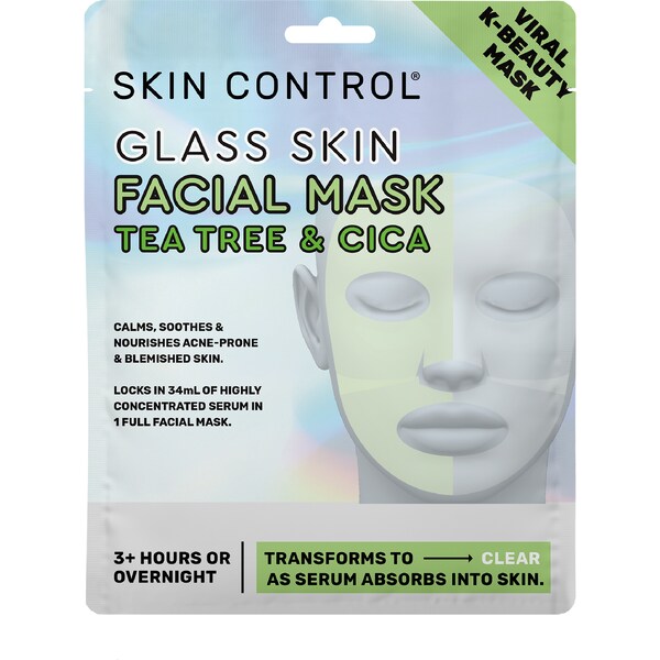 Skin Control Glass Skin Facial Mask Tea Tree & Cica each