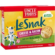 Uncle Tobys Le Snak Cheese & Bacon Dip & Crackers