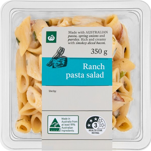 Woolworths Creamy Ranch Pasta Salad 350g