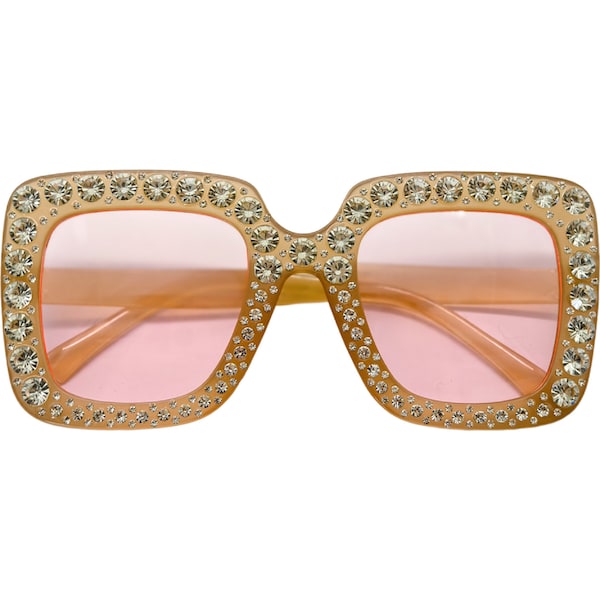 Whiz Pop Bang Bedazzle Pink Square Glasses each