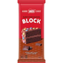 Nestle Baker's Choice Baking Block Dark Chocolate 170g