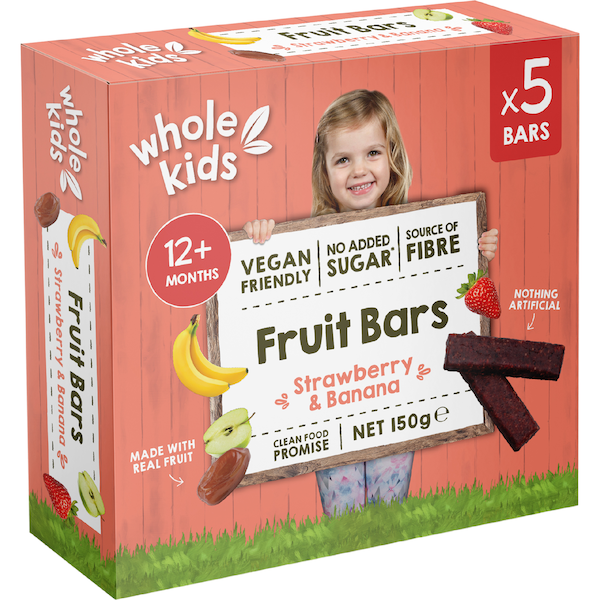 Whole Kids Fruit Bars Strawberry & Banana 30g x 5 pack