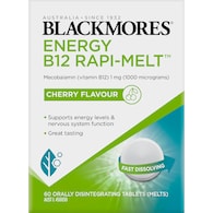 Blackmores Energy B12 Rapi Melt Cherry Flavour Tablets