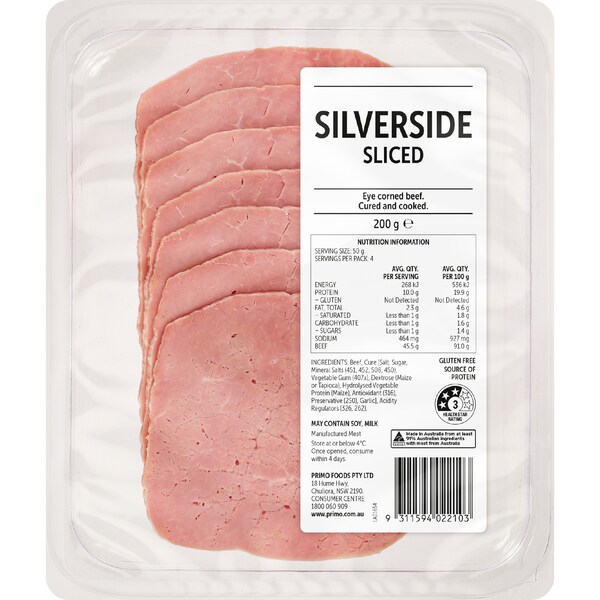 Silverside Sliced 200g