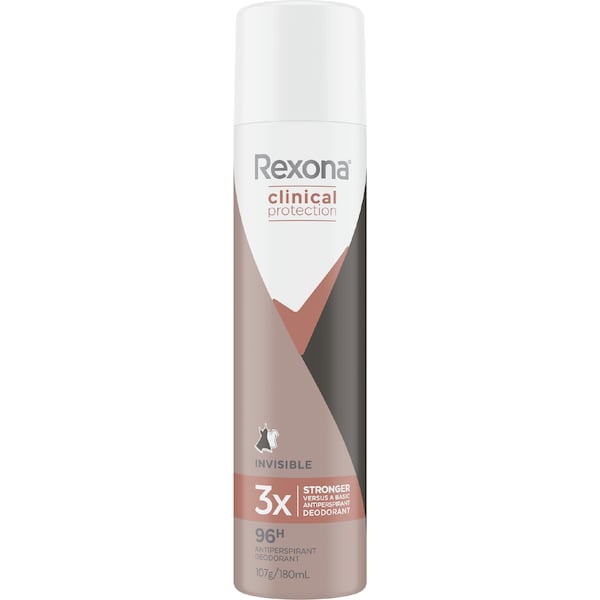 Rexona Women Clinical Protection 96H Antiperspirant Invisible 180mL