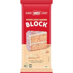 Nestle Baker's Choice White Choc Baking Block 170g