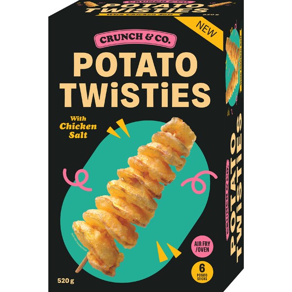 Crunch & Co Potato Twisties With Chicken Salt 520g