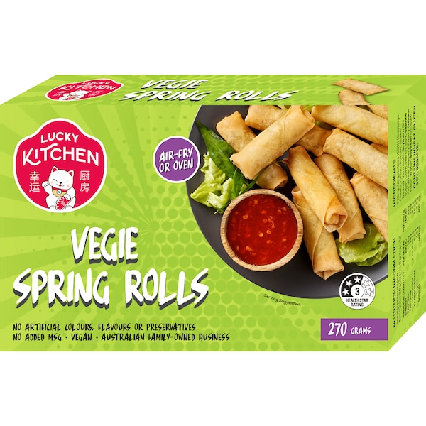 Lucky Kitchen Vegie Spring Rolls 270g