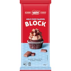 Nestle Baker's Choice Baking Block Milk Chocolate 170g
