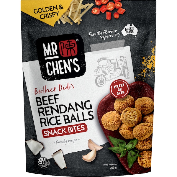 Mr Chen's Beef Rendang Rice Balls Snack Bites 200g