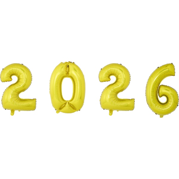Mirabella NYE Gold Foil 2026 Balloon Set each
