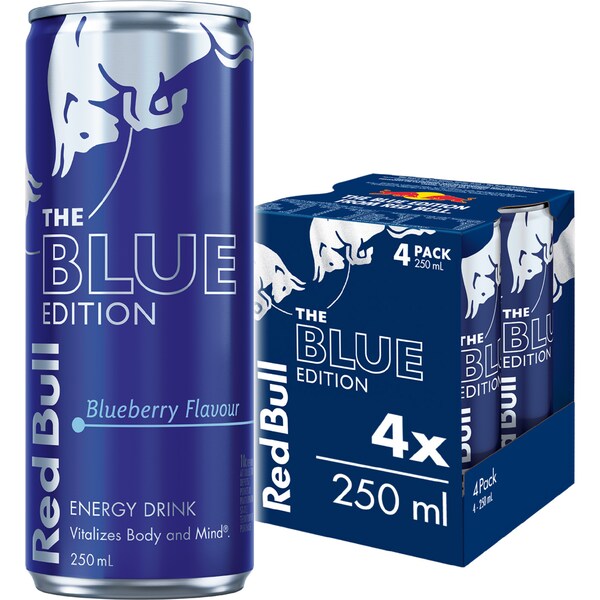 Red Bull Energy Drink Blue Edition 250mL x 4 pack