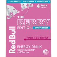 Red Bull Sugarfree Energy Drink Berry Edition