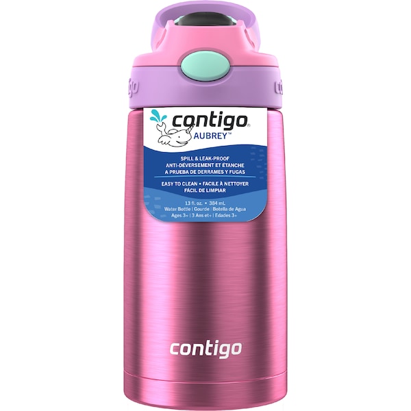 Contigo Kids Aubrey Stainless Steel Water Bottle Assorted 384mL each