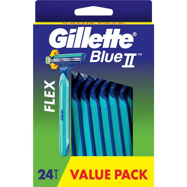 Gillette Blue 2 Flex Disposable Razors 24 pack