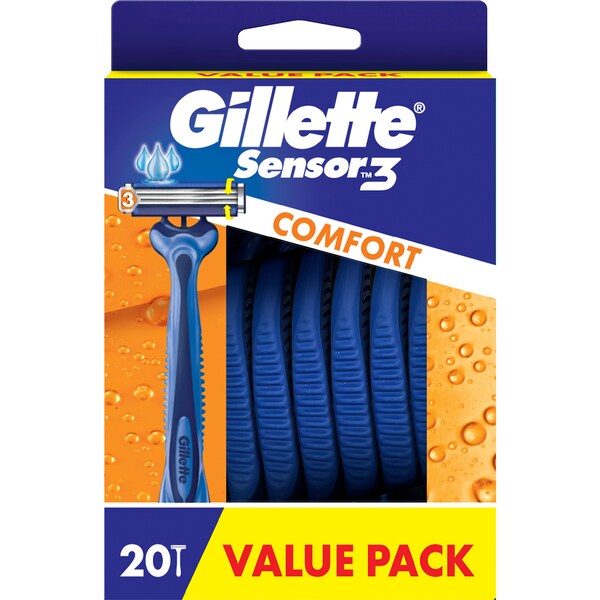 Gillette Sensor3 Comfort Disposable Razors 20 pack