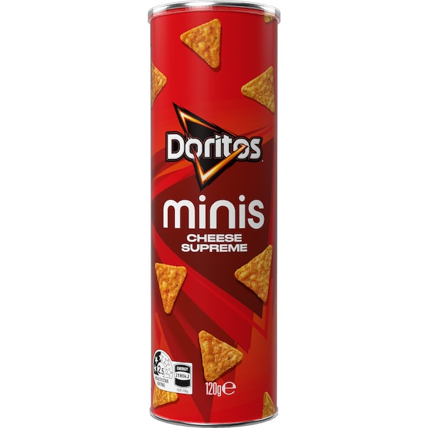 Doritos Minis Cheese Supreme Corn Chips Cannister 120g