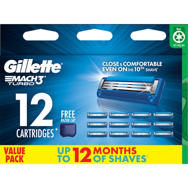 Gillette Mach3 Blade Cartridges 12 pack