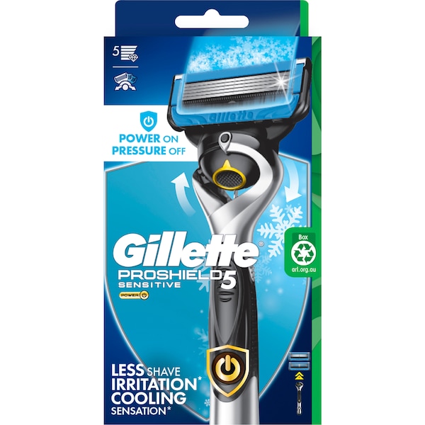 Gillette Proshield5 Power Chill Razor & 2 Blades each