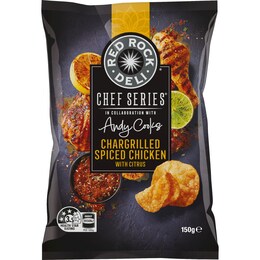 Red Rock Deli Chef Series Potato Chips Spiced Chargrilled Chicken 150g – Woolworths