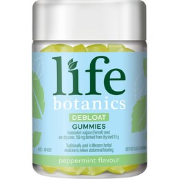 Life Botanics Debloat Gummies Peppermint Flavour 60 pack – Woolworths