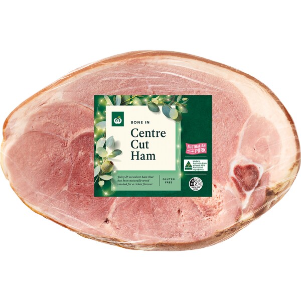 Woolworths Bone In Centre Cut Ham 1.8kg - 2.5kg