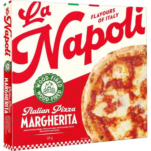 La Napoli Wood Fired Italian Pizza Margherita 375g