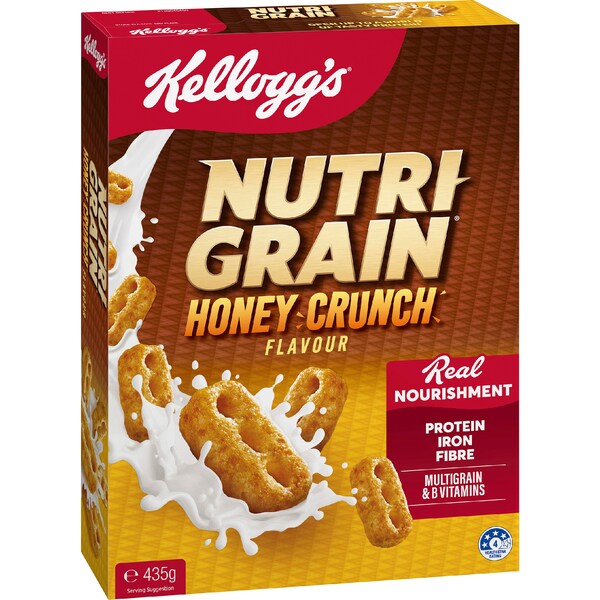 Kellogg’s Nutri Grain Honey Crunch Breakfast Cereal 435g