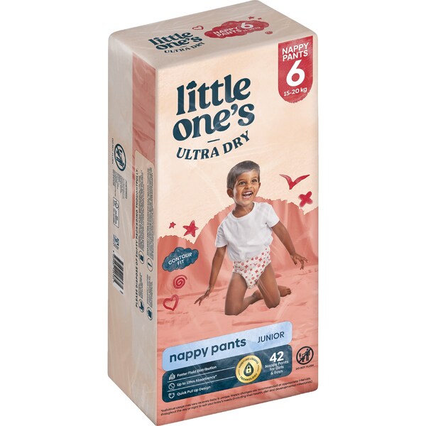 Little One's Nappy Pants Size 6 Junior (15-20Kg) 42 pack