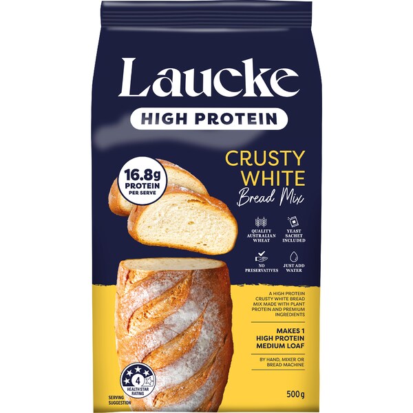 Laucke High Protein Crusty White Bread Mix 500g