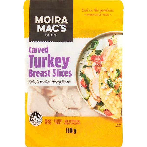 Moira Mac's Carved Turkey Breast Slices 110g