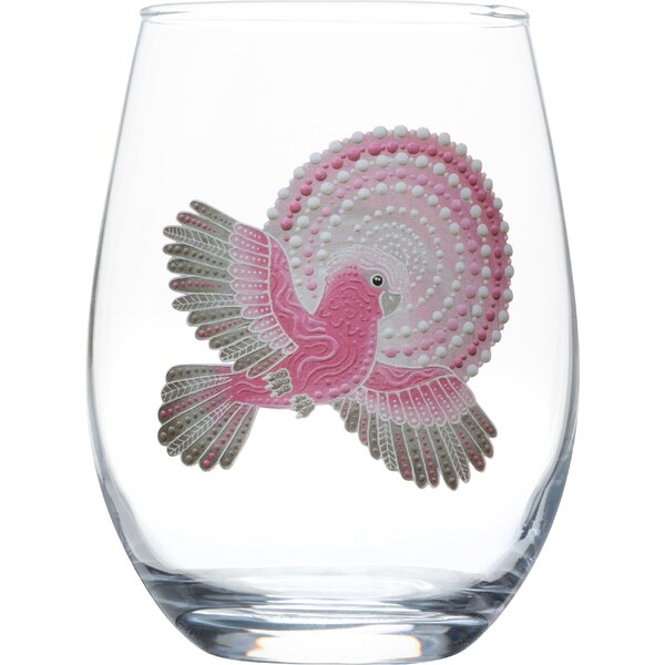 Chernee Sutton Christmas Pink Bird Glass each