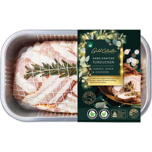Woolworths Gold Turducken With Apple Almond & Cranberry Stuffing 1.3kg - 1.7kg
