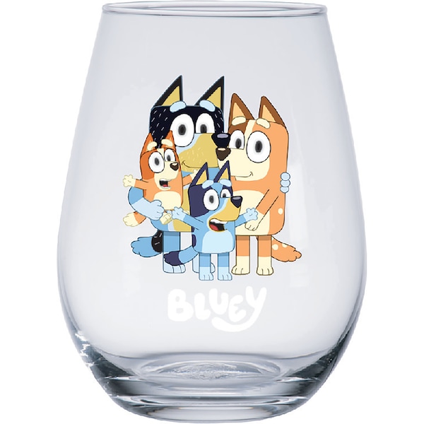 Christmas Globe Glass Bluey each