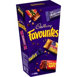 Cadbury Favourites Chocolate Gift Box 265g – Woolworths