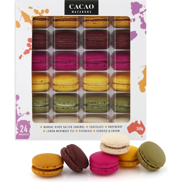 Cacao Petit Macarons 24 pack