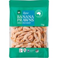 Woolworths Raw Banana Prawns