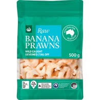 Woolworths Raw Banana Prawns Tail Off