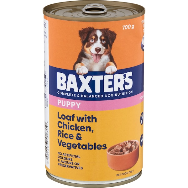 Baxter's Puppy Dog Food Wet Loaf Chicken Rice & Vegetables 700g