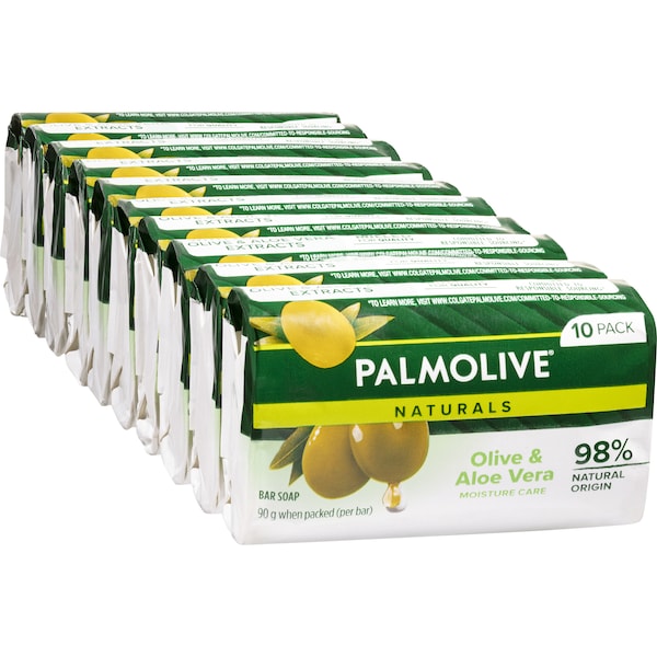 Palmolive Soap Bars Olive & Aloe Vera 10 Pack